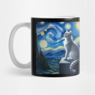 Burmilla Starry Night Inspired - Artistic Cat Mug